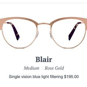 Warby Parker | Blair | Rode Gold | Medium